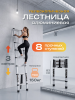 Лестница телескопическая, алюминиевая 3 м "BEEZMOTO"