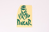 Наклейка логотип DAKAR (9x11см,зеленая)