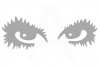 Наклейка декор EYES (18х6см, серая) (#HQ5)