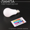 Лампочка светодиодная E27 RGB разноцветная с пультом диммируемая A50 + режим памяти