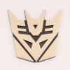 Наклейка шильдик TRANSFORMER (11x11см, алюминий, хром) (#4887B)