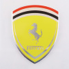 Наклейка логотип FERRARI (8x9см, алюминий) (#4601)