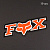 Наклейка логотип FOX ( 7x1 см, 10шт, красный) (#4907)