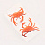 Наклейки (набор) CRAB (красные) (#4742D)