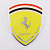 Наклейка логотип FERRARI (8x9см, алюминий) (#4601)